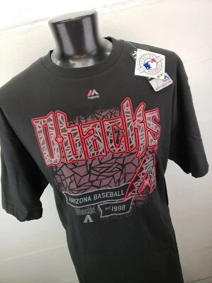 NWT MLB Arizona Diamondbacks T-Shirt Men 2XL Majestic Black Red $55 - Image 1 of 4