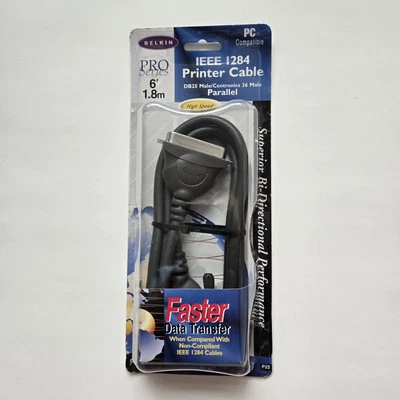 Belkin Printer Cable IEEE 1294 Pro Series 6ft 1.8m DB25 Male New In Box - Image 1 of 2
