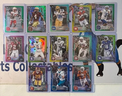 2025 Bowman chrome U Football Lot all numbered. - Image 1 of 2