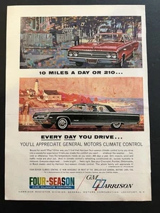 Vtg 1963 AD GM General Motors Four-Season Climate Control Reverse Viyella Fabric - Picture 1 of 4