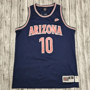 Vintage Nike Mike Bibby 1997 ARIZONA WILDCATS NCAA #10  Basketball JERSEY Mens L - Picture 1 of 10