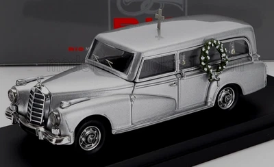 wonderful resin-modelcar 1/43 Mercedes-Benz 300d WAGON HEARSE Italy 1960 silver - Image 1 of 2