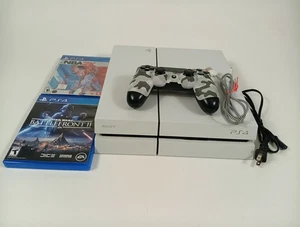 Consola Sony PS4 500GB Blanco Glaciar CUH-1115A Paquete Con 2 Juegos Probados - Imagen 1 de 15