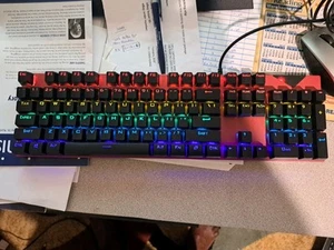 UNBRANDED Mechanical Backlit Gaming Keyboard - Picture 1 of 7