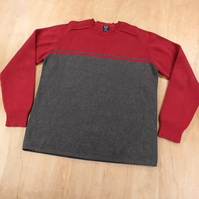 vtg 2002 y2k GAP center chest stripe striped colorblock cotton ski sweater SMALL - Image 1 of 4