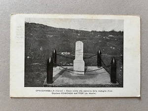 A) Cartolina militare 1GM WWI Opacchiasella Edmondo Matter Mestre medaglia d'oro - Picture 1 of 2