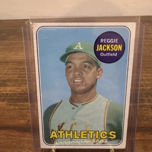 1969 Topps #260 Reggie Jackson Oakland A's radiocontrol novato patio - Imagen 1 de 12