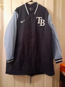 New Nike MLB Authentic Tampa Bay Rays PE Dugout Jacket Blue Size 2XL elite - Picture 1 of 9