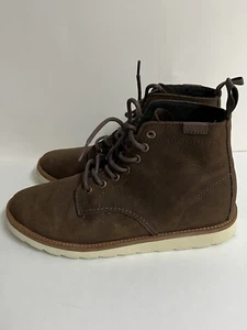 Vans Ultra Cush Brown Suede Leather Woman’s Size 8.5 Hi Top Shoes - Picture 1 of 10