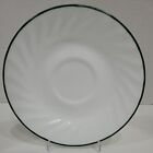 Corelle by Corning Saucers Green Edges Raised Rim Saucer 6.25?