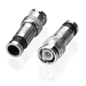 BNC Stecker Kompressions Crimp  für RG59 Videokabel mit Gold Pin - Bild 1 von 2