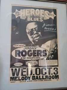 Very Rare Signed Poster Jimmy Rogers And The Terraplanes Muddy Waters 1950's - Picture 1 of 5