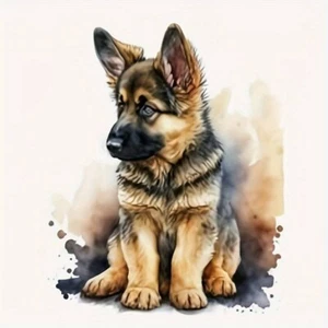 GERMAN SHEPHERD (3) CROSS STITCH PATTERN - Picture 1 of 2