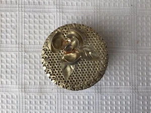 Vintage Chinese Metal Alloy Trinket Box, Silver Color - Picture 1 of 7