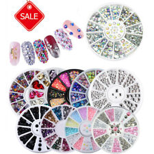 3D Nail Art Rhinestones in Wheel Glass Crystals Gems Beads Charms Glitter Decors