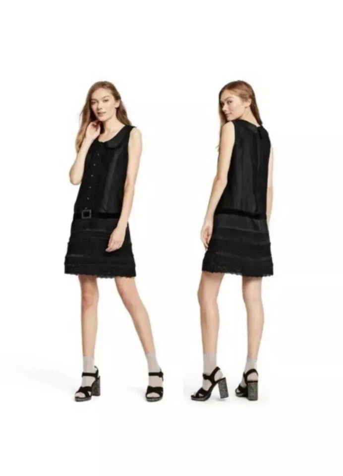 Anna Sui Target 20th Anniversary Collection Black Dress Size XS 0 2