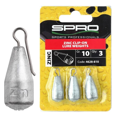 Spro Zinc Clip-On Lure Weight 3 Einhänge Zusatz Gewicht für Kunstköder Bleifrei - Bild 1 von 4