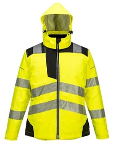 Portwest PW382 Women's Hi-Vis Winter Safety Jacket Waterproof Taped Seams - Picture 1 of 4