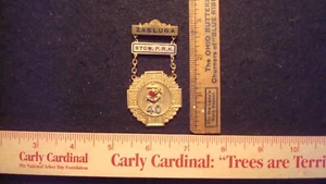 Vintage - 40 Year Service Metal - STOW P.R.F - Badge - Rare - Picture 1 of 5