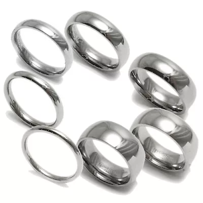 Stainless Steel Comfort Fit Plain Wedding Band Ring All Widths & Sizes - Image 1 of 4