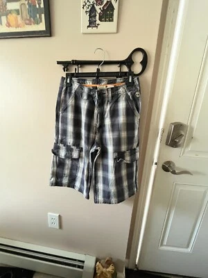 Timberland Plaid 6 Pocket Cargo Shorts Boys Youth Size 16 - Image 1 of 4
