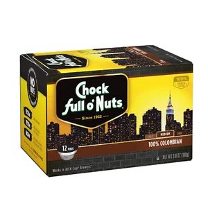 Cialde Chock Full O'Nuts Colombian Medium Roast, compatibili K-Cup (12 pezzi) - Ara - Foto 1 di 23