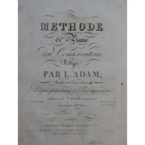 Adam Louis Méthode De Piano Del Conservatorio ca1810 - Imagen 1 de 12