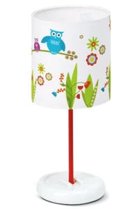 LED Tischlampe Birds Tischleuchte mit Schnurzwischenschalter weiß Rot Vögel - Bild 1 von 2