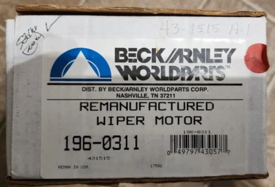 Motor limpiaparabrisas Beck Arnley 196-0311 remanufacturado Foto 1 de 4