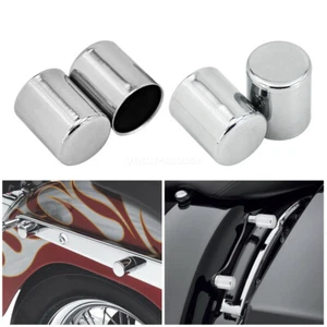 4Pcs Chrome Docking Hardware Point Covers Kit Fit For Harley Touring Glide - Picture 1 of 11