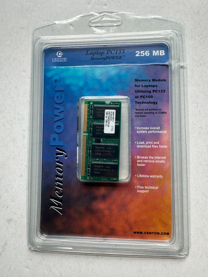 Centon Laptop PC133 Memory Power 256 MB Hynix 0152 Open Package - Image 1 of 4