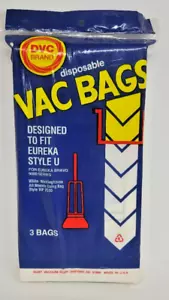 NEW DVC Disposable Vac Bags, Eureka style U (3 Bags) - Free Shipping - Picture 1 of 3