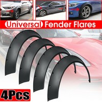 4x Universal Flexible Car Fender Flares Extra Wide Body Wheel Arches Cover Trim