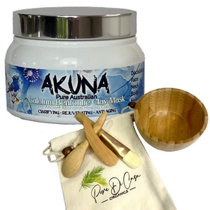 Certified Australian Organic Calcium Bentonite Clay Face Mask - Anti Wrinkle - Picture 1 of 6