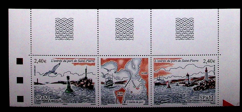 St. PIERRE & MIQUELON Sc 846 NH STRIP OF 2007 - LIGHTHOUSES - (WS25) - Image 1 of 1