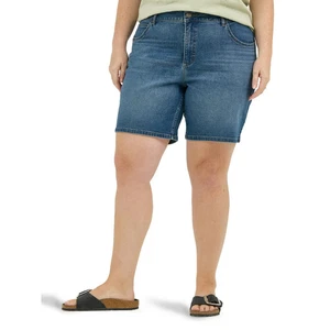 LEE - TALLA GRANDE: 24W - Bermudas vaqueras de tiro medio con entrepierna de 10" - ¡NUEVAS! - Imagen 1 de 6