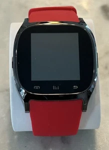 Itouch Smart Watch Black with Red Silicone Band Model 3160 - 45 mm Case - Picture 1 of 13