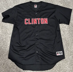 Camiseta deportiva de béisbol Don Alleson Athletic "Clinton" #45 de malla negra y roja - XXL para adultos - Imagen 1 de 9