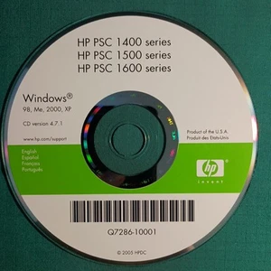 HP PSC 1400, 1500,1600 Series All In One Printer Driver Disc Windows 98-XP - Picture 1 of 5