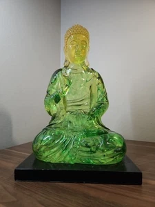 Vintage Plexiglas Acryl Buddha oder Guanyin Meditation Statue Yoga Figur 14 Zoll - Bild 1 von 8