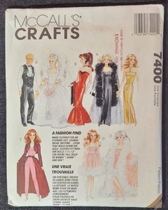 McCall's Craft Pattern 7400 658 Barbie & Ken 11.5" - 12" Doll Clothes UNCUT - Picture 1 of 3