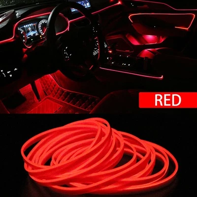 5M RED Car Interior DIY Atmosphere Light Strip Neon LED Dash Decor Ambient Light - Изображение 1 из 4