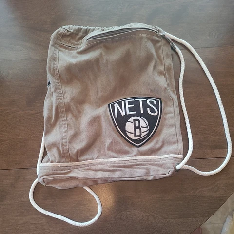 Nice Brooklyn Nets Drawstring Bag. Used. Dirty Cover