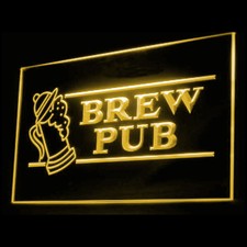170008 Open Brew Pub Bar Club Sleek Hotspot Display Led Light Sign