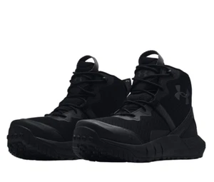 UNDER ARMOUR BLACK WOMENS TACTICAL BOOTS UA W MICRO G VALSETZ MID 3023742-001 - Picture 1 of 5