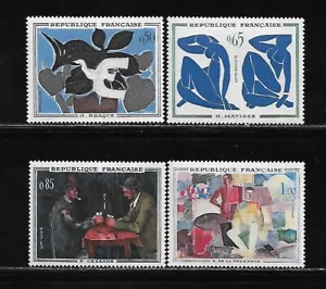 France 1961 MNH SC# 1014-1017 Paintings, Arts, complete set - Picture 1 of 1
