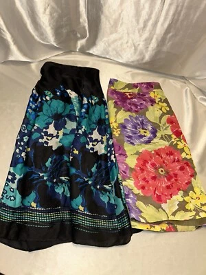 Conjunto Falda Alfani & Banana Republic Talla 14 Floral Amarillo Negro Foto 1 de 4