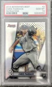 Bowman’s Best Chris Paddack #2 RC 2019 Rookie Refractor PSA 10 - Imagen 1 de 1