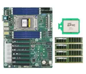ASRock ROMED8-2T Motherboard With AMD EPYC 7C13 2.0GHz CPU, 4x 64GB 3200MHz RAM - Picture 1 of 7