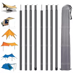 2x 2m Teleskop Zeltstangen Aufstellstange Tarpstange Sonnensegel Campingplanen - Bild 1 von 16